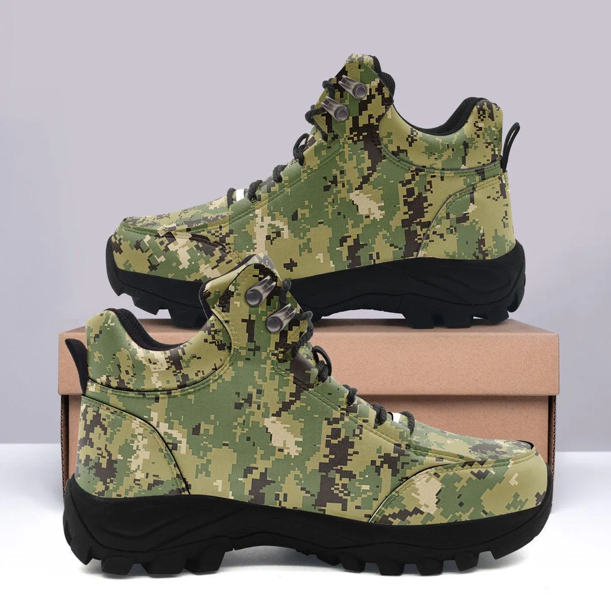 American Navy Working Uniform (NWU) Type III (AOR-2) Woodland Camo Hiking Shoes