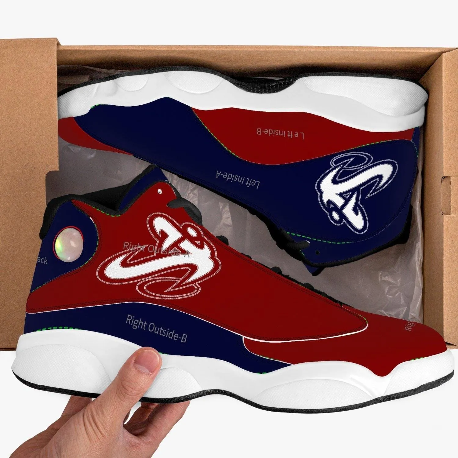 ATHLETIC APPARATUS R.W.B. S1 HIGH-TOP LEATHER BASKETBALL SNEAKERS