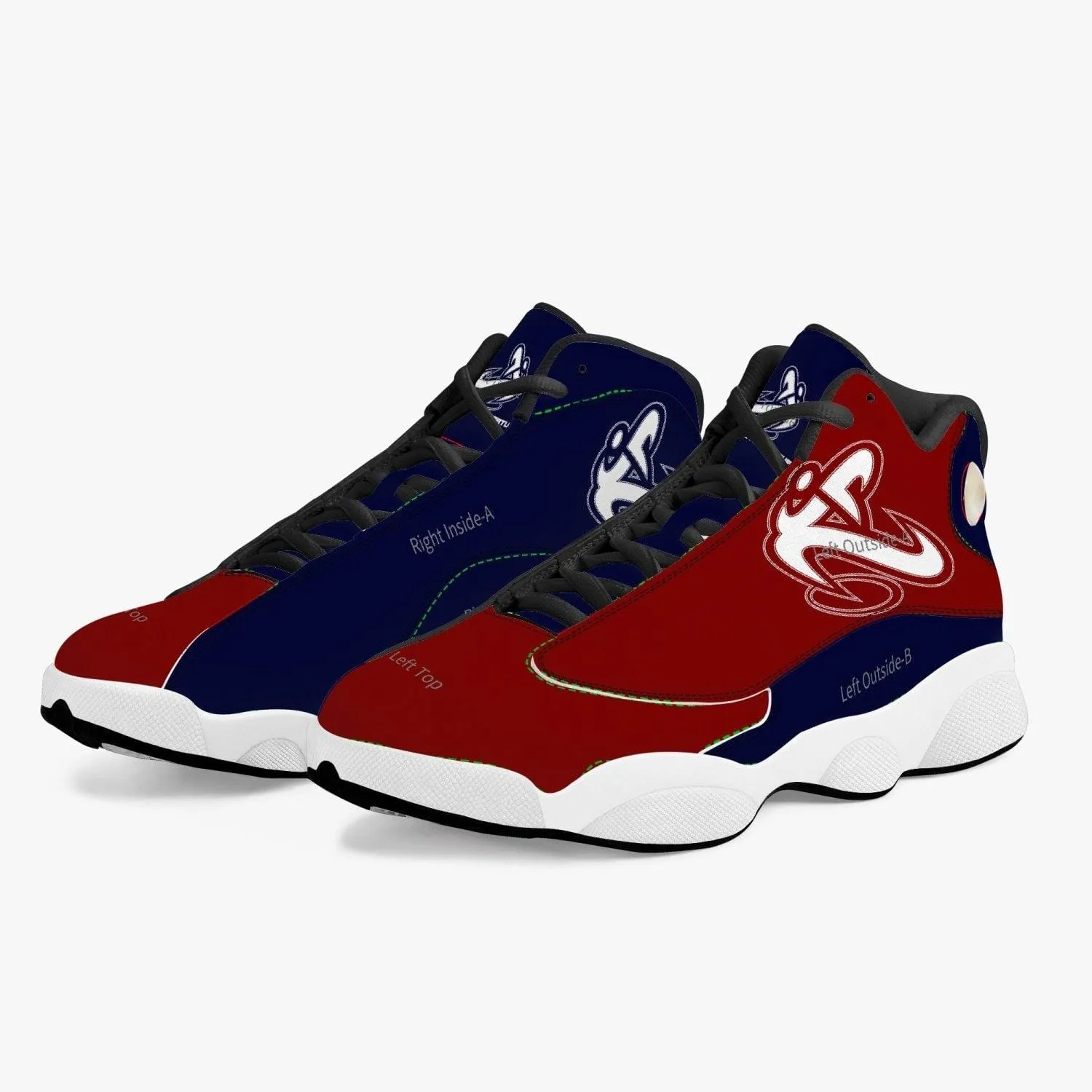 ATHLETIC APPARATUS R.W.B. S1 HIGH-TOP LEATHER BASKETBALL SNEAKERS