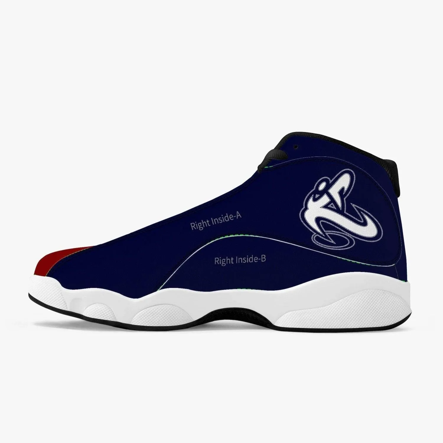 ATHLETIC APPARATUS R.W.B. S1 HIGH-TOP LEATHER BASKETBALL SNEAKERS