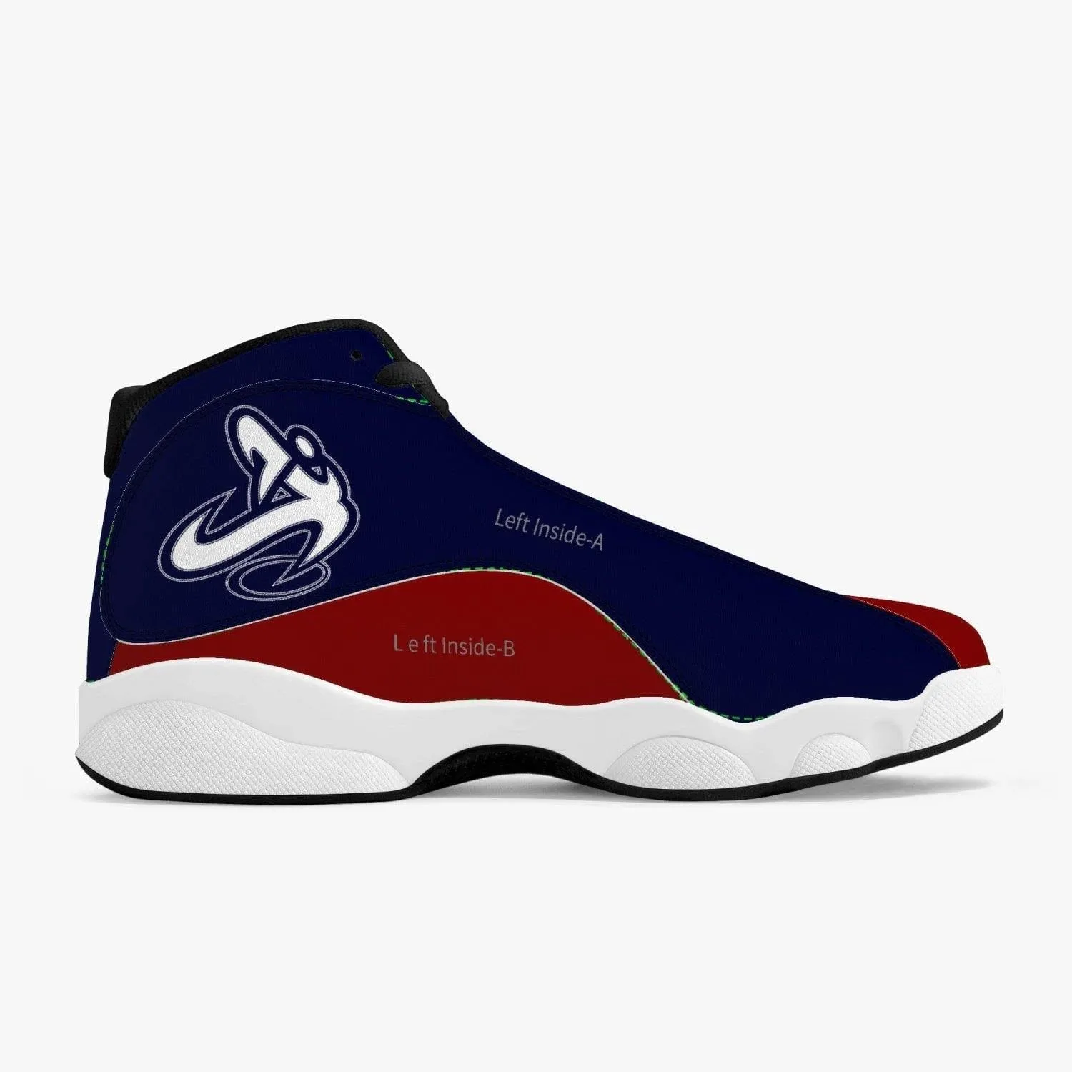 ATHLETIC APPARATUS R.W.B. S1 HIGH-TOP LEATHER BASKETBALL SNEAKERS