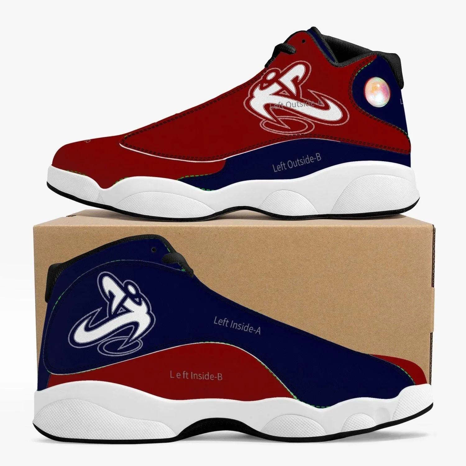 ATHLETIC APPARATUS R.W.B. S1 HIGH-TOP LEATHER BASKETBALL SNEAKERS