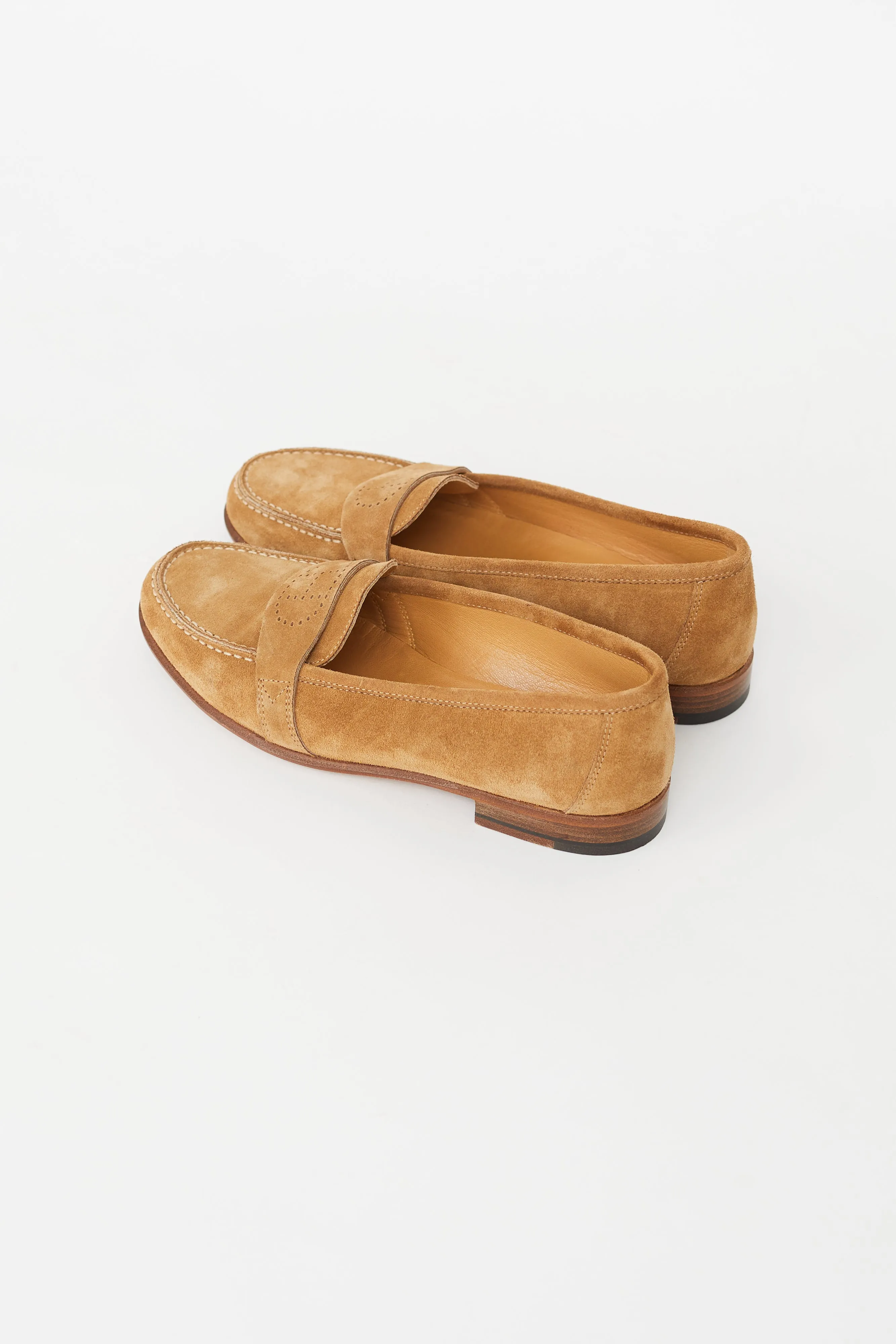Brown Perforated H Loafer
