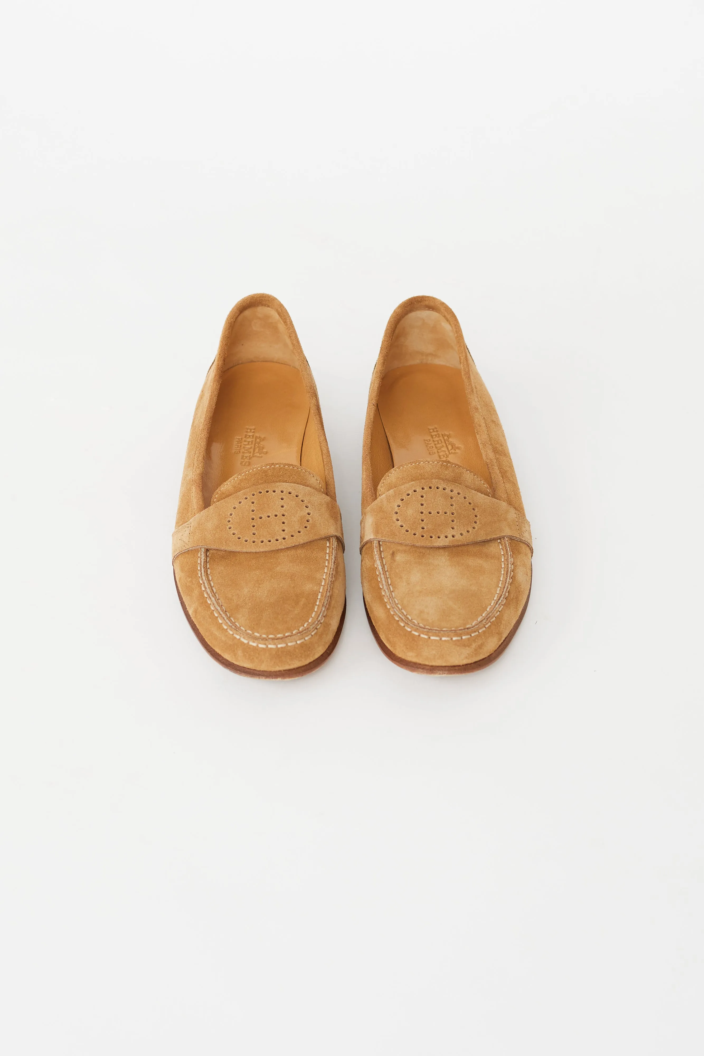 Brown Perforated H Loafer