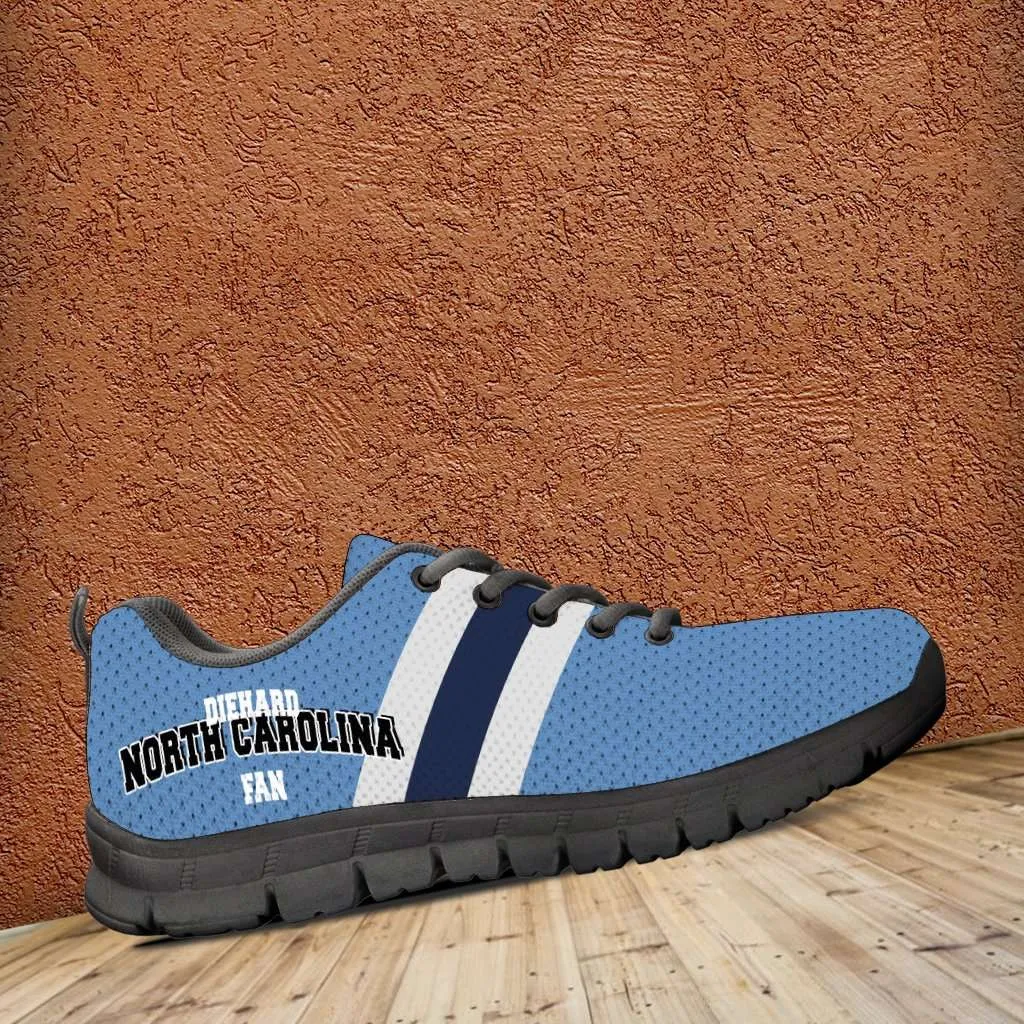 Diehard North Carolina Fan Mesh Fabric Running Shoes