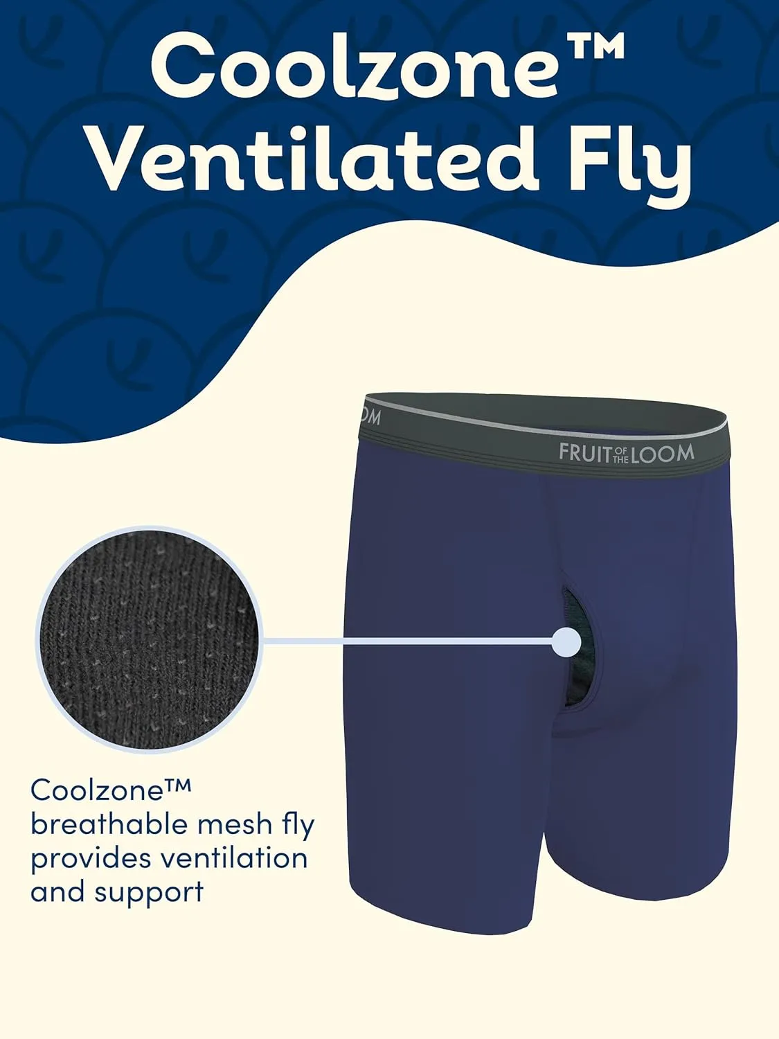 Fruit of the Loom Men's Coolzone Boxer Briefs, Moisture Wicking & Breathable, Assorted Color Multipacks
