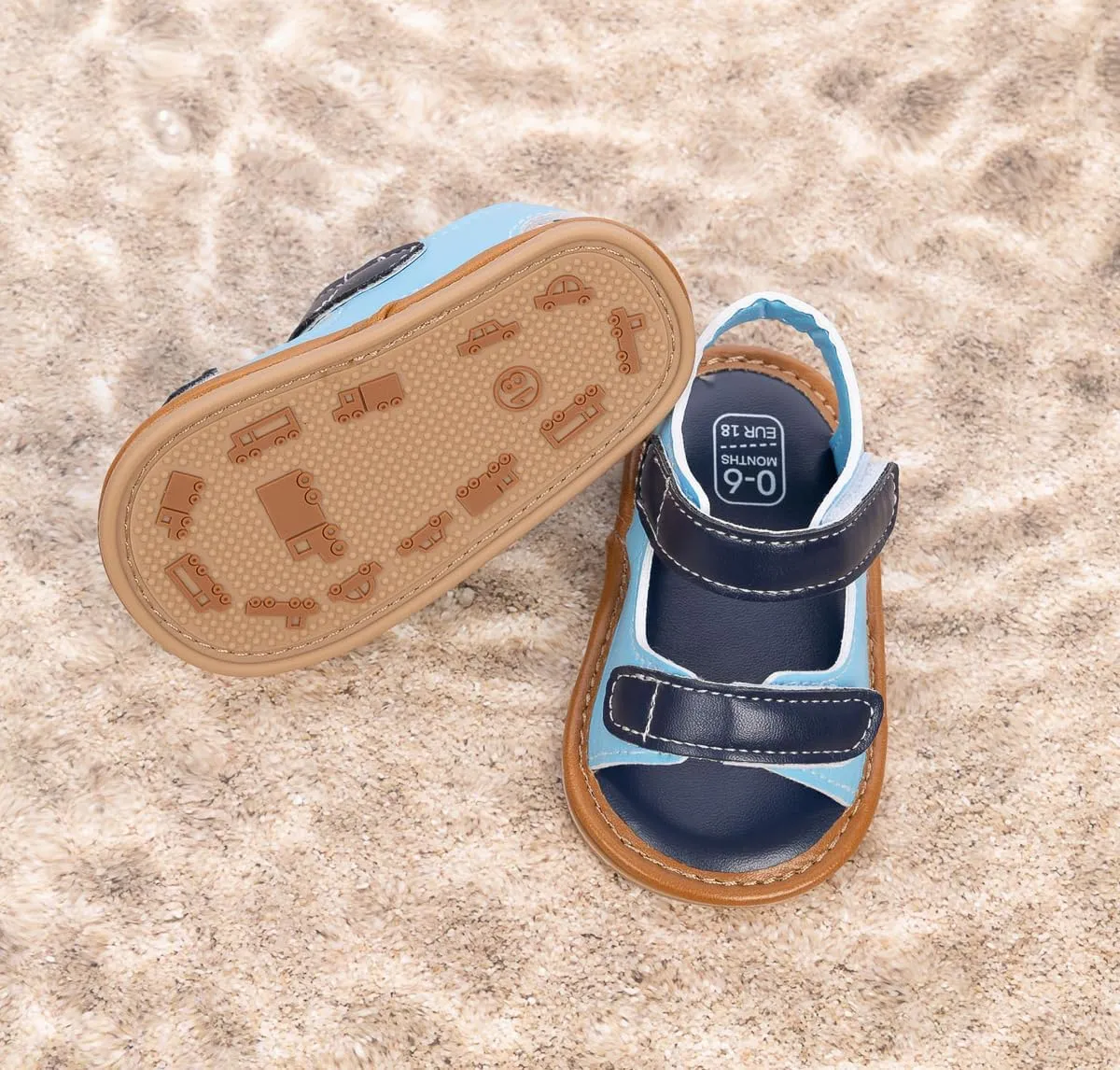 HsdsBebe Infant Baby Boys Girls Summer Beach Sandals Breathable Athletic Anti-slip Soft Sole Newborn First Walker Crib Shoes