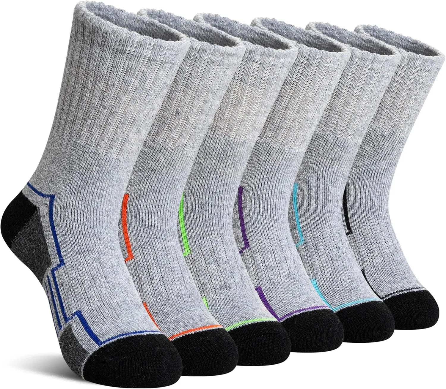 Kids Hiking Walking Socks Boys Girls Toddlers Merino Wool Warm Wicking Cushion Winter Crew Boot Socks