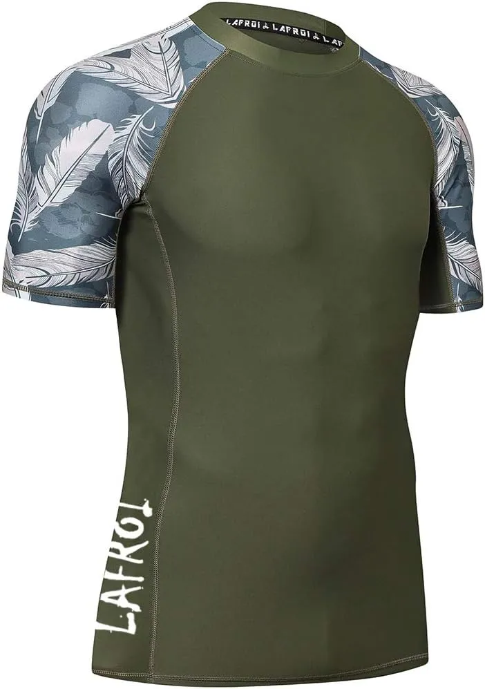 LAFROI Men's Long Sleeve UPF 50  Baselayer Skins Performance Fit Compression Rash Guard-CLY02D