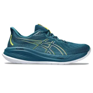 Men's Asics GEL-Cumulus 26, Evening Teal/Bright Yellow, 11 2E Wide