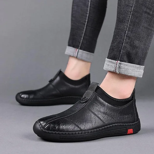 Men's Cowhide Breathable Loafers & Slip-Ons