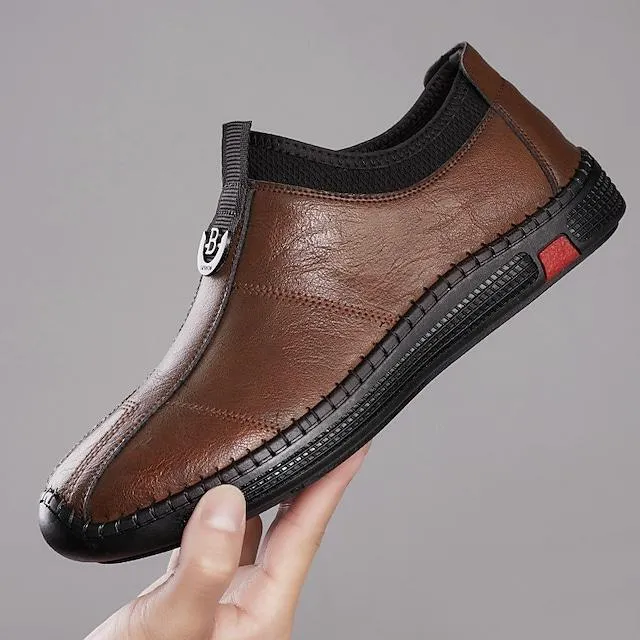 Men's Cowhide Breathable Loafers & Slip-Ons