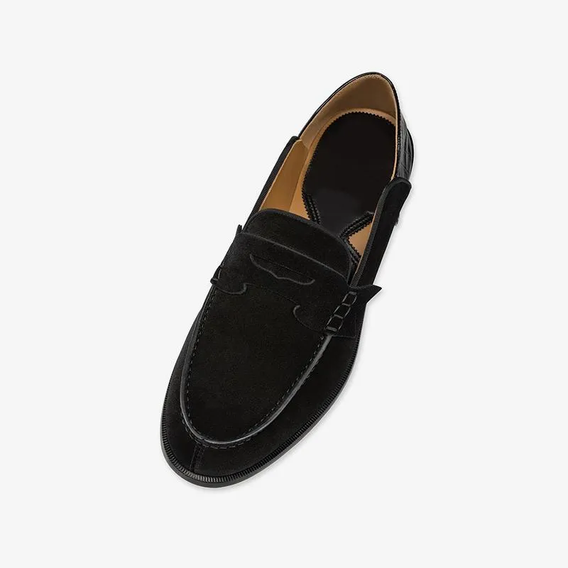 Penny Suede Calf Patent Crocodile Loafers