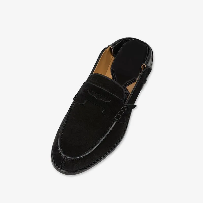 Penny Suede Calf Patent Crocodile Loafers