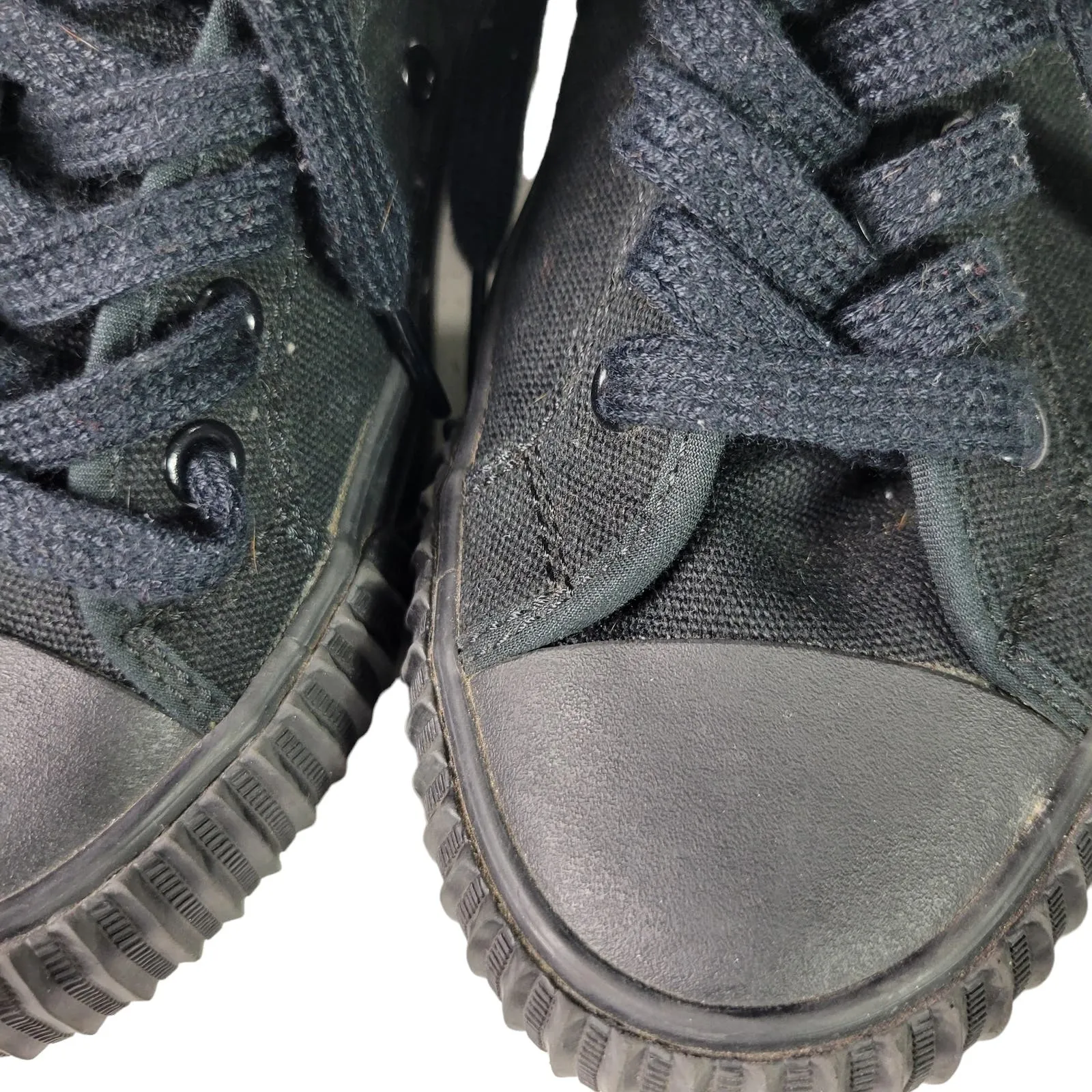 PF Flyers 1993 Center Hi Top Sneakers Black Limited Edition Cap Toe Unisex Size 6.5 Women