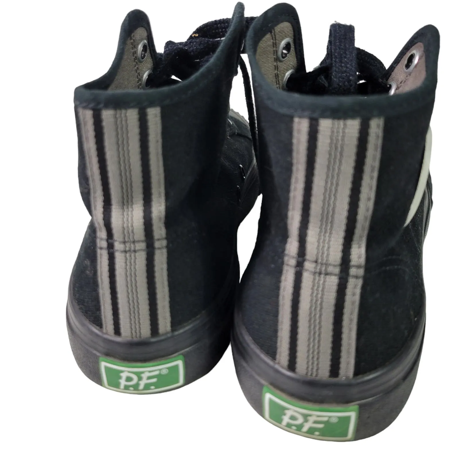 PF Flyers 1993 Center Hi Top Sneakers Black Limited Edition Cap Toe Unisex Size 6.5 Women